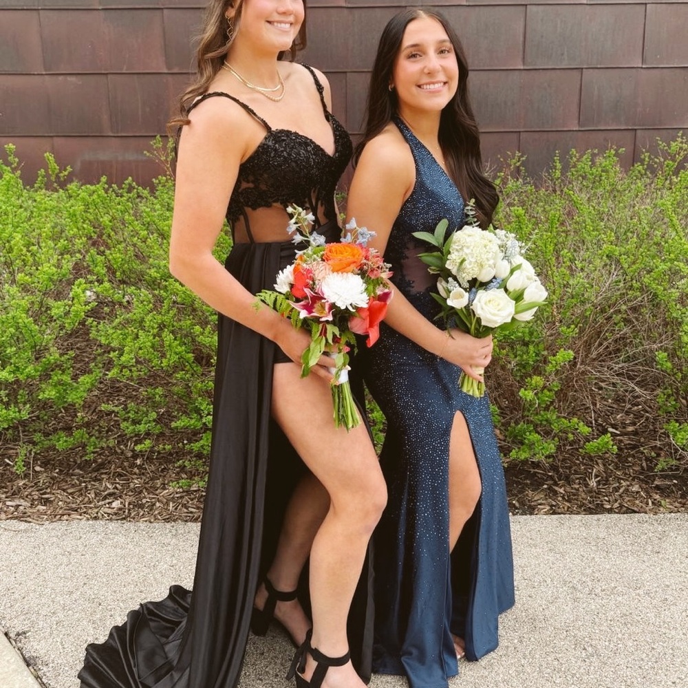 sherri hill prom dress- Navy blue